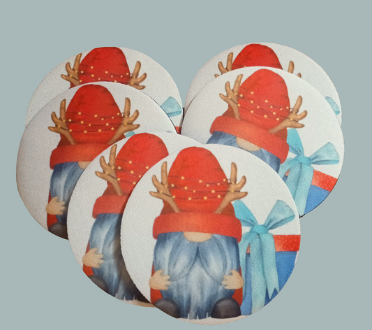 Gnome Xmas coasters